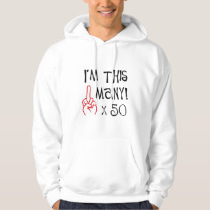 50th birthday Middle Finger Salute Hoodie