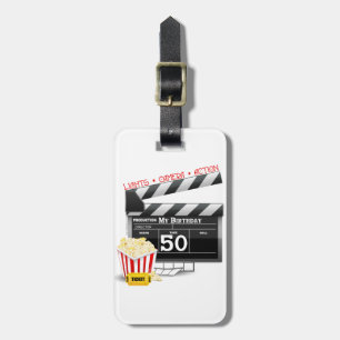 50th Birthday Movie Theme Luggage Tag