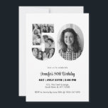 50th Birthday Number 50 Photo Collage Black White Invitation<br><div class="desc">Mark fifty years of wonderful memories and adventures with this captivating 50th Birthday Number Photo Collage. This customisable template is the perfect blend of creativity and sentiment, allowing you to create a truly memorable gift for your loved one's special day. Capture the essence of incredible years in a single masterpiece...</div>
