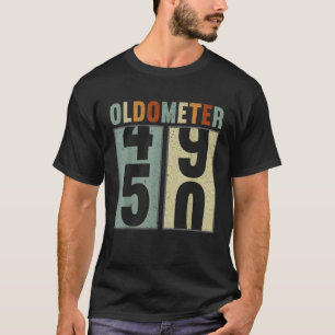 50th Birthday Oldometer 49 50 Fifty Years Old T-Shirt