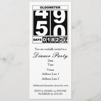 50th Birthday Oldometer Invitation