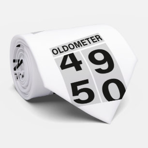 50th Birthday Oldometer Tie
