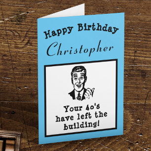 50th Birthday Over The Hill Funny Personalised Card