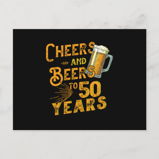 50th Birthday Party 1970 Cheers And Beers To 50 Ye Postcard