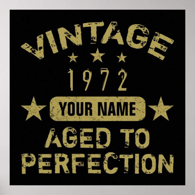 50th Birthday Party 1972 Add Your Name Poster (Front)