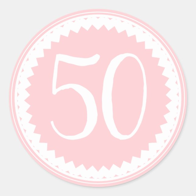 50th Birthday Party Classic Round Sticker (Front)