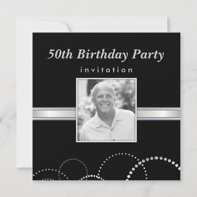50th Birthday Party - Custom Photo Invitations (Front)