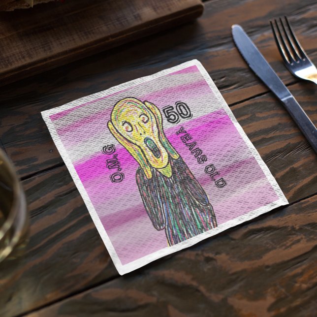 50th birthday party decorations napkin (Creator Uploaded)