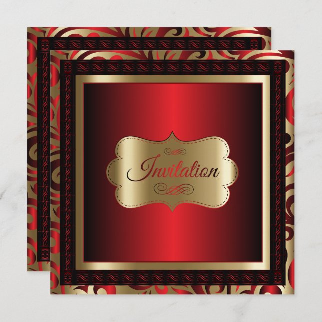 50th Birthday Party | DIY Text Invitation (Front/Back)