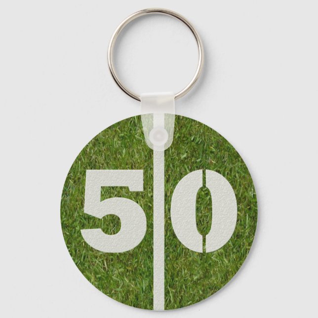 50th Birthday Party Favour Key Ring (Front)