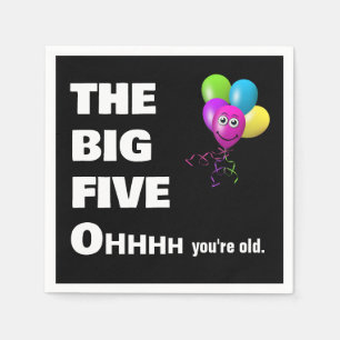 50th Birthday Party Getting Old Humour Napkin