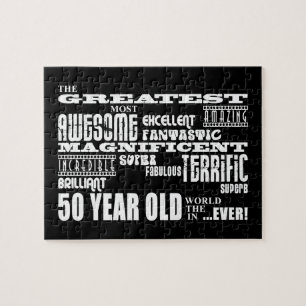 50th Birthday Party Greatest Fifty Year Old Jigsaw Puzzle