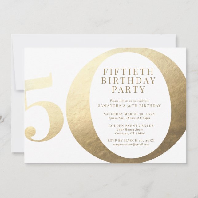 50th Birthday Party Invitation (Front)