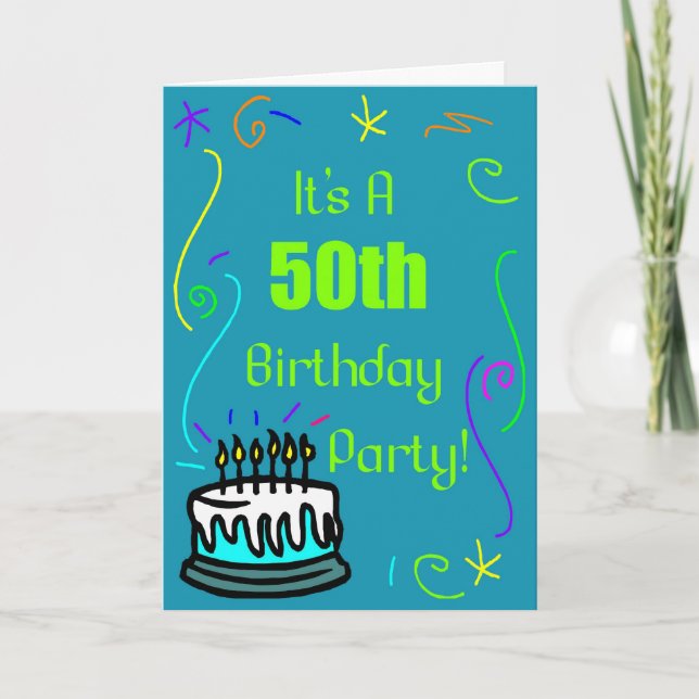 50th Birthday  Party Invitation (Front)
