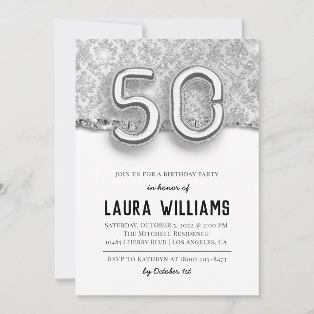 50th Birthday Party Invitation (Front)