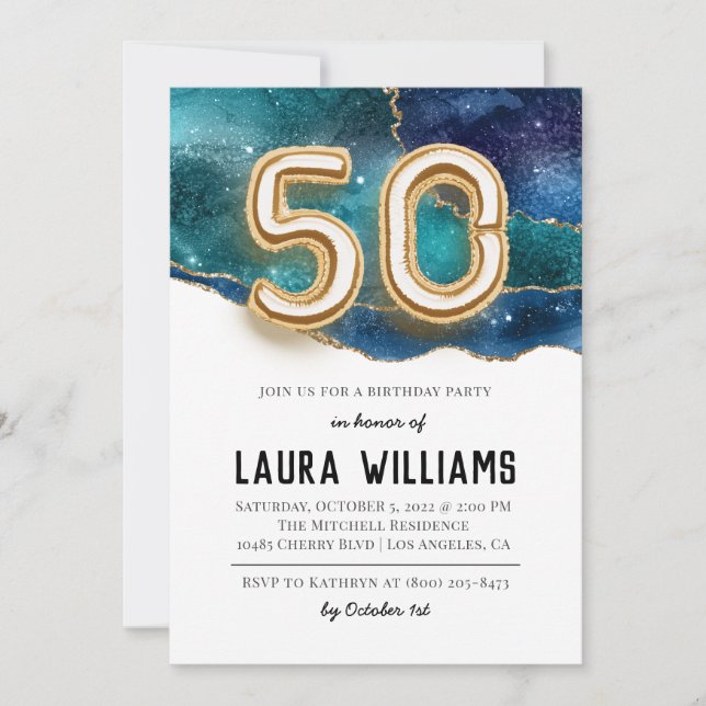50th Birthday Party Invitation (Front)