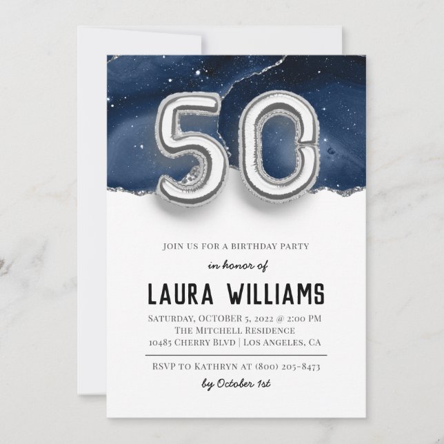 50th Birthday Party Invitation (Front)