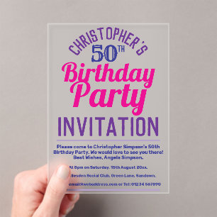 50th Birthday Party Invitation