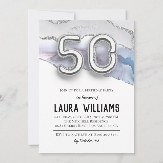 50th Birthday Party Invitation (Front)