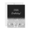 50th birthday party invitation black silver bow