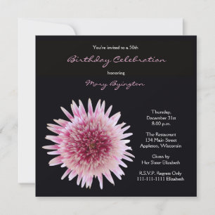 50th Birthday Party Invitation Gorgeous Gerbera