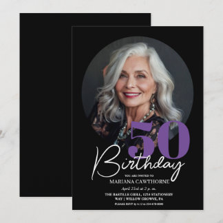 50th Birthday Party Invitation Photo 50th Birthday