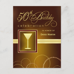 50th Birthday Party Invitations - Contemporary