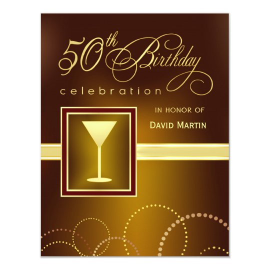 50th Birthday Party Invitations - Contemporary