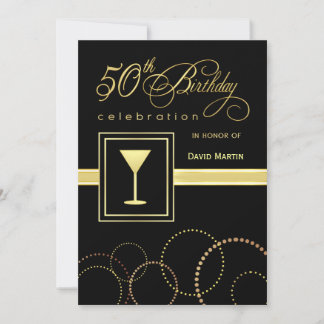 50th Birthday Party Invitations - Contemporary