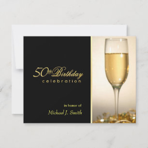 50th Birthday Party Invitations - Corporate Style