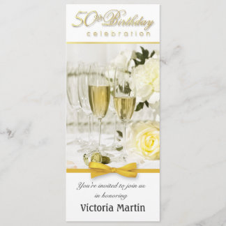 50th Birthday Party Invitations - Feminine