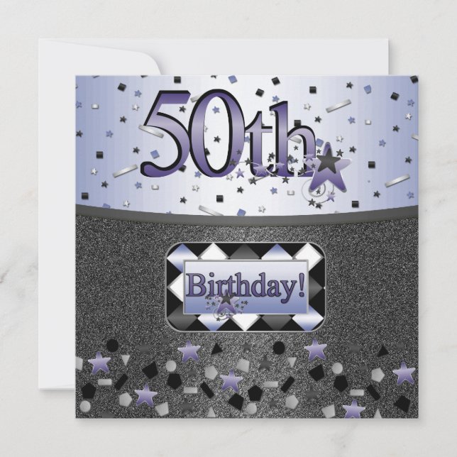 50TH BIRTHDAY PARTY INVITATIONS FOR HIM OR HER (Front)