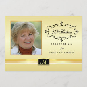 50th Birthday Party Invitations with Photo