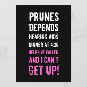 50th Birthday Party Old Lady Invitation