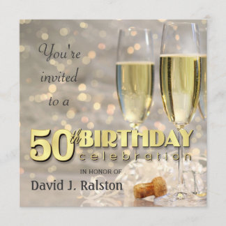 50th Birthday Party - Personalised Invitations