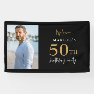50th Birthday Party Photo Welcome Banner