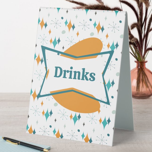 50th Birthday Party Retro Mid Century Any Age (In SItu (Table))