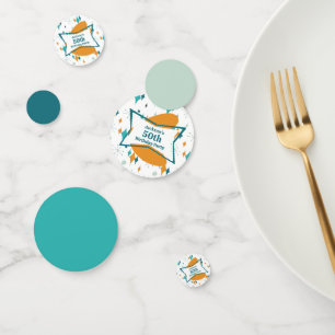 50th Birthday Party Retro Mid Century Any Age Confetti