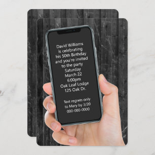 50th Birthday Party Text Message Invitation