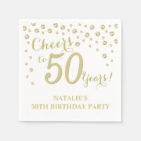 50th Birthday Party White and Gold Diamond