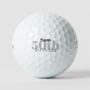 50th Birthday Personalised Titleist Pro V1 Golf Balls