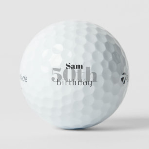 50th Birthday Personalised Titleist Pro V1 Golf Balls