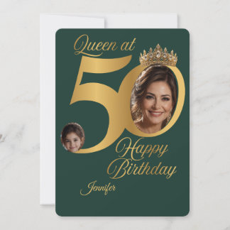 50th Birthday Photo Greeting Card | Personalised
