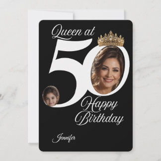 50th Birthday Photo Greeting Card | Personalised