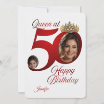 50th Birthday Photo Greeting Card | Personalised