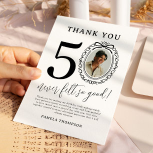 50th Birthday Photo Thank You Card