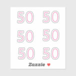 50th Birthday Pink Number Fifty Pattern Custom Age<br><div class="desc">Designed for birthday celebrations!</div>