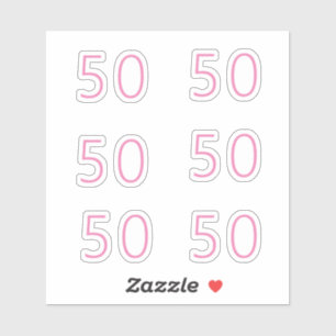 50th Birthday Pink Number Fifty Pattern Custom Age