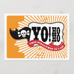 50th Birthday Pirate Party Invitations - Yo Ho Ho