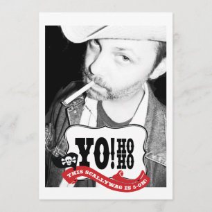 50th Birthday Pirate Party Photo Invitations